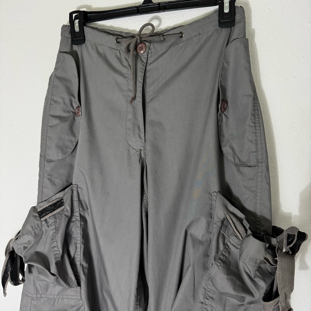 Vintage U.F.O gray parachute pants with bungies size XS - Picture 2 of 16